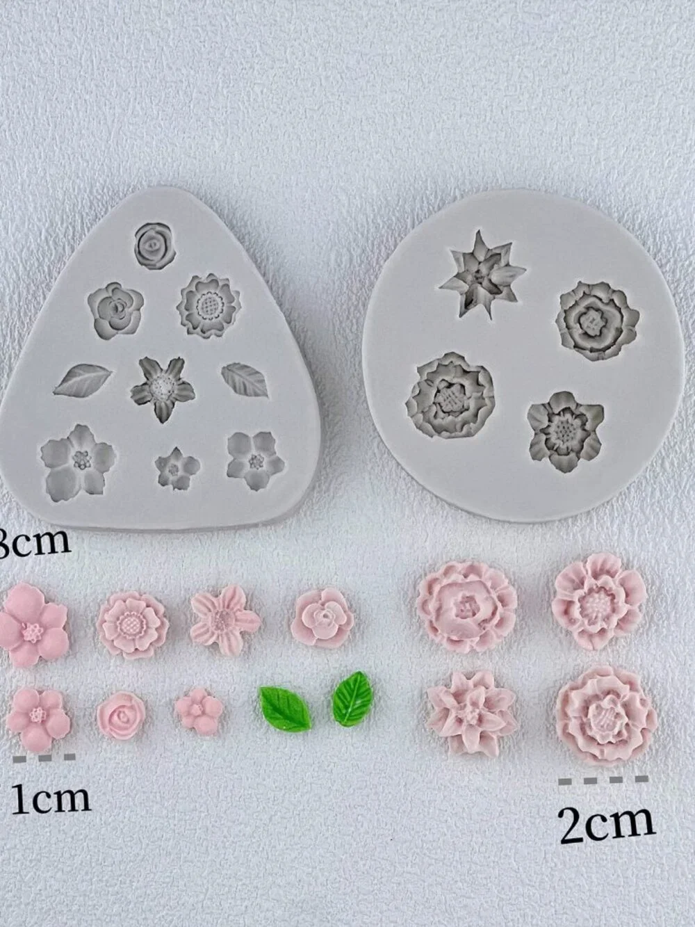 Flower Polymer Clay Molds, 2Pcs Polymer Clay Molds for Jewelry Making, Daisy Sun